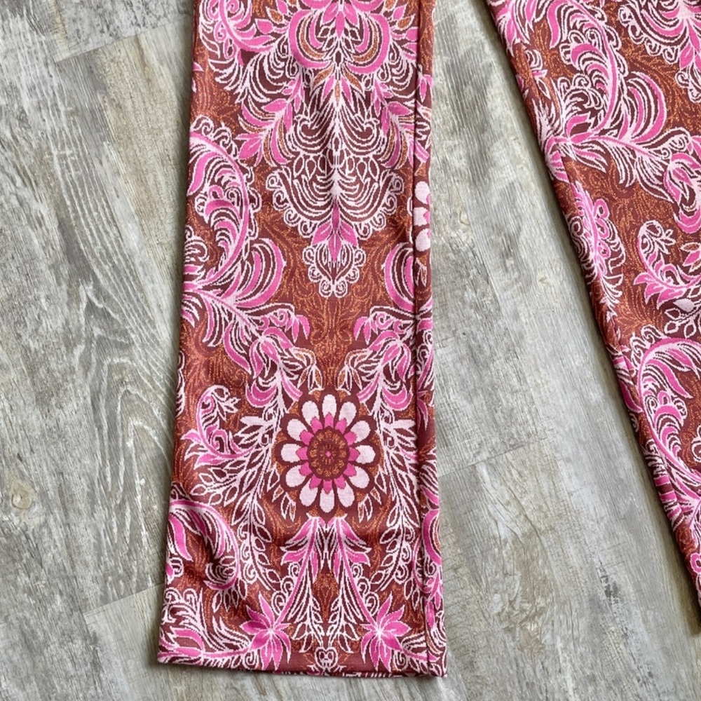 Anthropologie Maeve Metallic Paisley Floral Pants (Size 2) - Picture 5 of 14